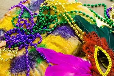 Mardi Gras için Kral kek yakın