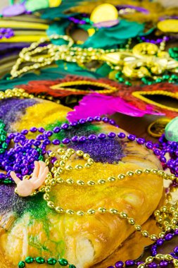 Mardi Gras için Kral kek yakın