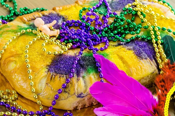Pastel de rey cerca de Mardi Gras — Foto de Stock