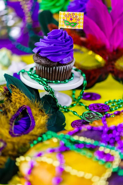 King cake close up pour Mardi Gras — Photo