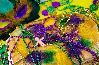 Mardi Gras için Kral kek yakın