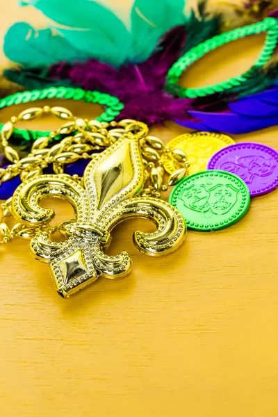 Multicolored decorations for Mardi Gras — Stock Photo, Image