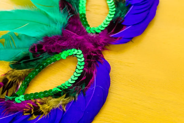 Multicolored decorations, face mask for Mardi Gras — Stock Photo, Image