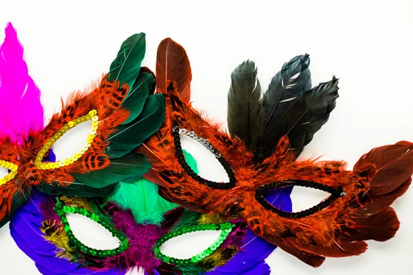 Decoraciones multicolores, mascarillas para Mardi Gras — Foto de Stock