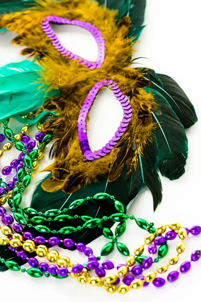 Wielobarwny dekoracje party Mardi Gras — Zdjęcie stockowe