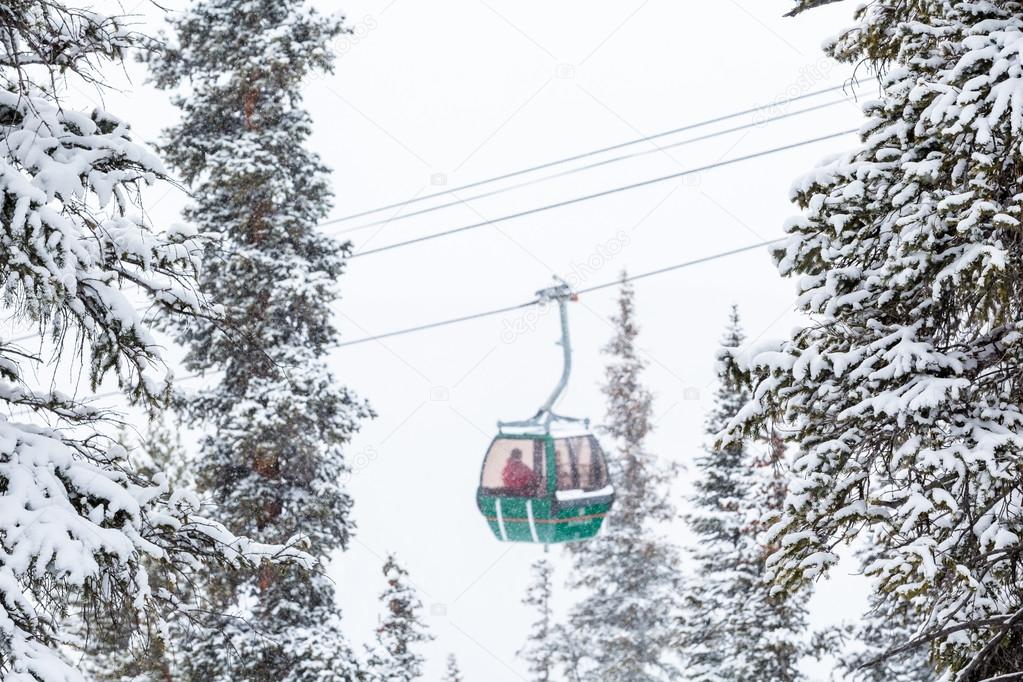 Ski resort at the end of the season