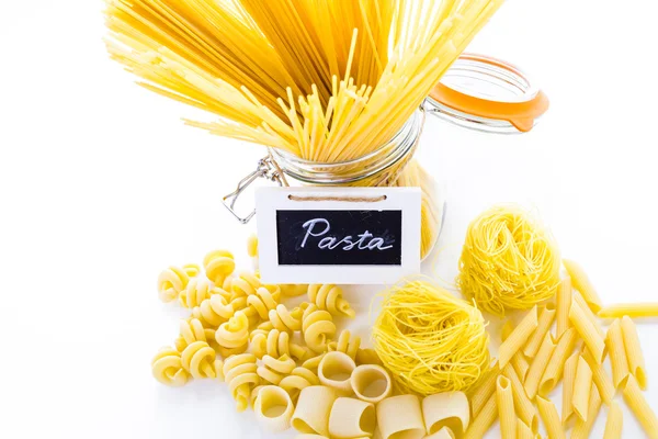 Organic yellow pasta — Stock Photo, Image