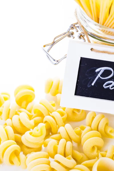 Organic yellow pasta — Stock Photo, Image