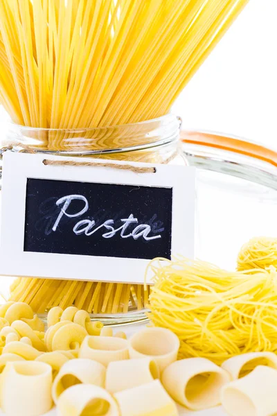 Organic yellow pasta — Stock Photo, Image