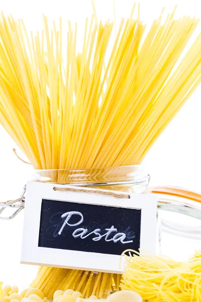 Organic yellow pasta — Stock Photo, Image