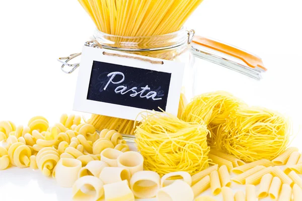 Organic yellow pasta — Stock Photo, Image