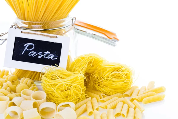 Organic yellow pasta — Stock Photo, Image