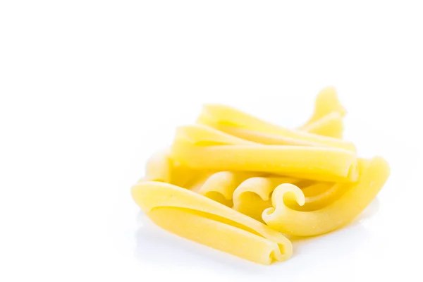 Organic yellow casarecce pasta — Stock Photo, Image