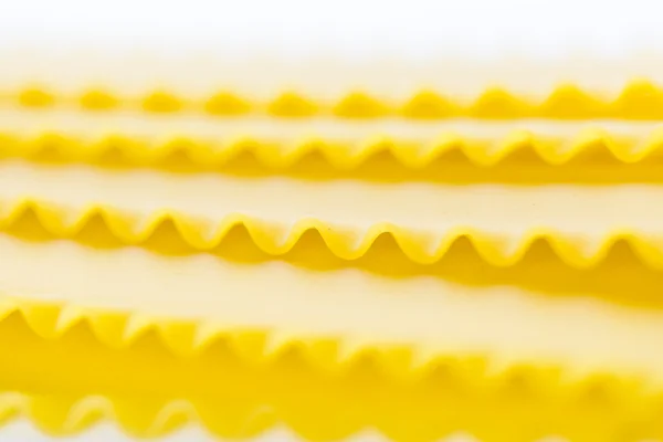 Organic yellow lasagne pasta — Stock Photo, Image