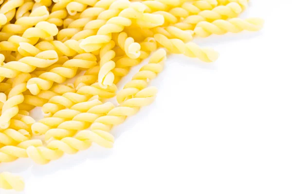 Organic yellow gemelli pasta — Stock Photo, Image