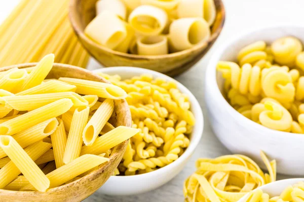 Varietà di pasta secca gialla — Foto Stock