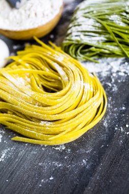 Fettuccine makarna ile taze üretmek