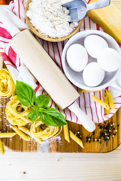 Fettuccine pasta recept — Stockfoto