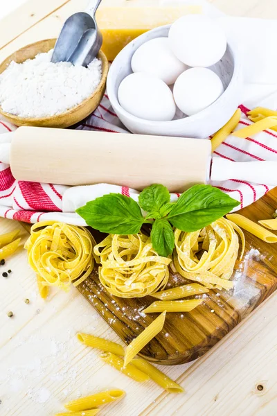 Receta de pasta de Fettuccine — Foto de Stock