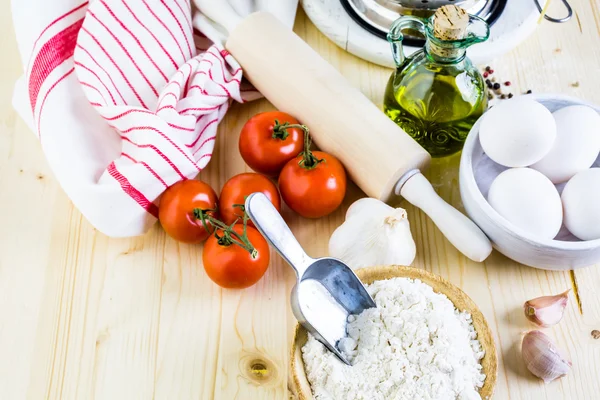 Cozinhar espaguete orgânico — Fotografia de Stock