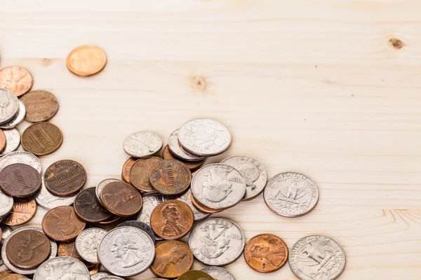 Dinero estadounidense, monedas americanas — Foto de Stock