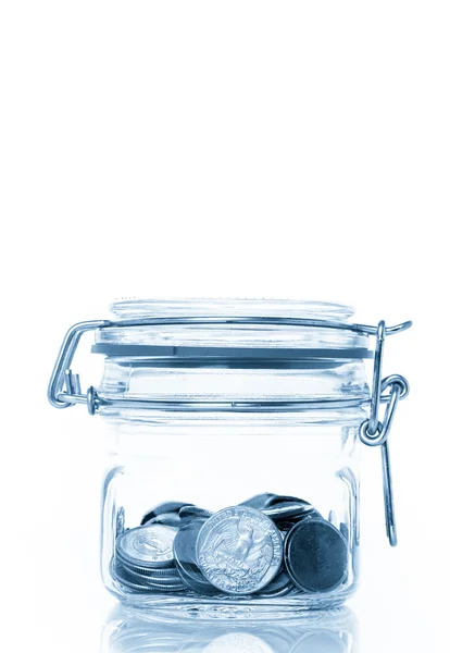ประหยัดเงินในขวดแก้ว — ภาพถ่ายสต็อก