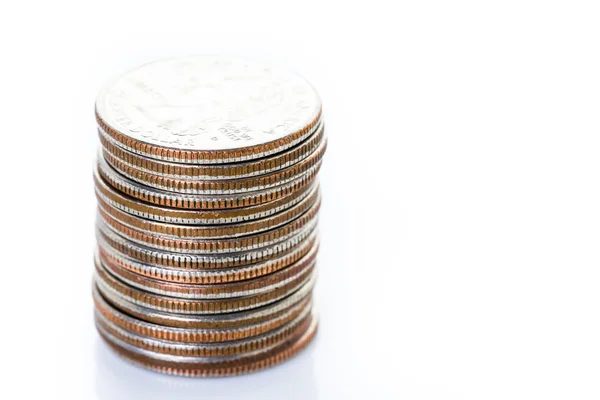 US money, American coins — Stock Photo, Image