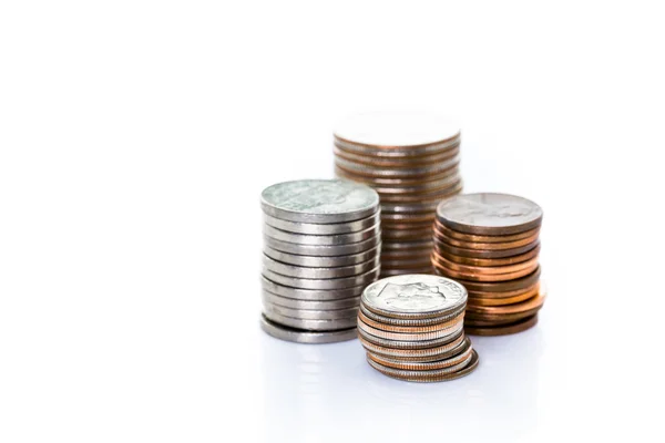 US money, American coins — Stock Photo, Image