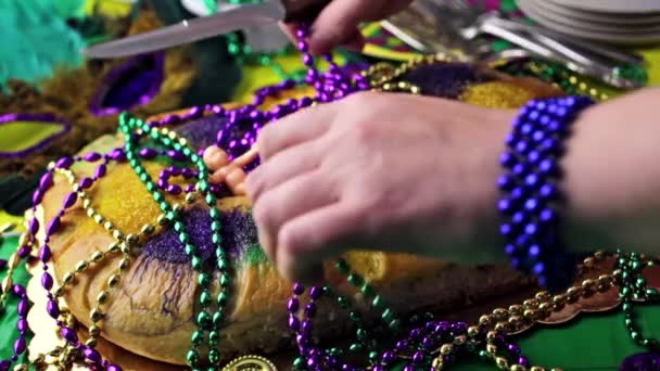 Cheese King Cake — Stock Video