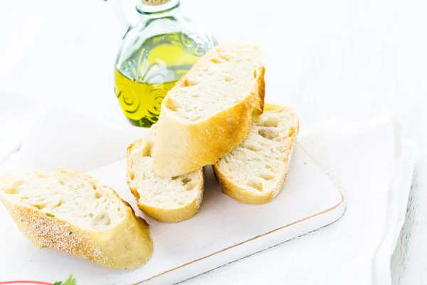 Sliced fresh french baguette — Stock Photo, Image