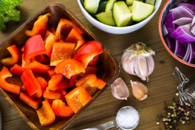 Karışık sebze taze malzemeler