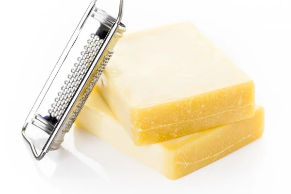 Blocchi di formaggio gruyere — Foto Stock