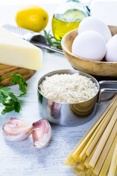 Pasta Pangrattato Zutaten — Stockfoto