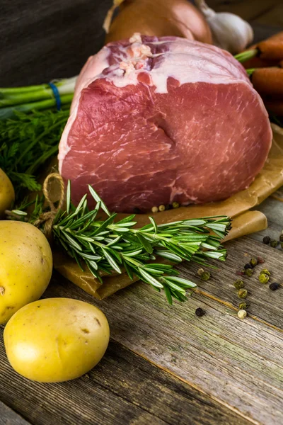 Organic pork lion roast with rosemary — Stock Photo, Image