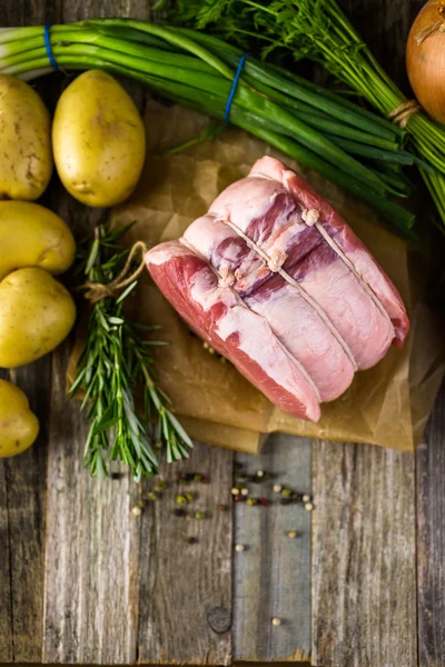 Organic pork lion roast with rosemary — Stock Photo, Image