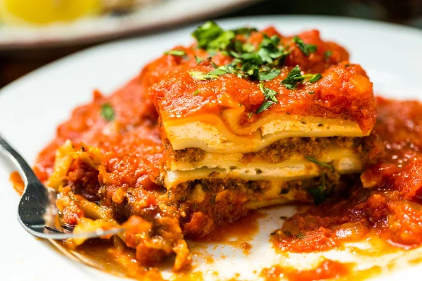 Homemade Lasagna on the table — Stock Photo, Image