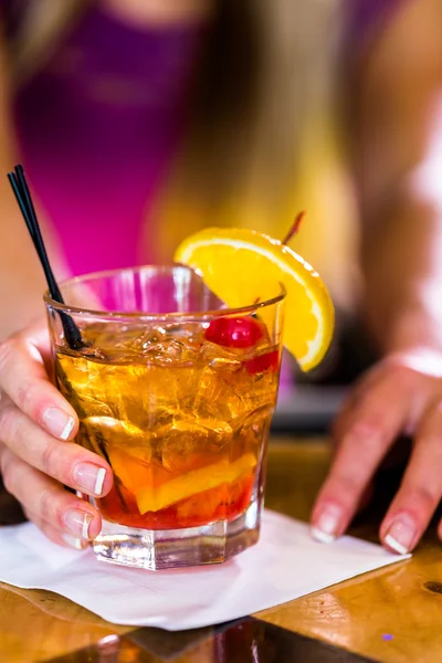 New old fashioned cocktail — Stock Photo, Image