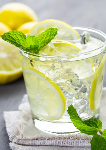 Agua con cítricos frescos y hielo — Foto de Stock