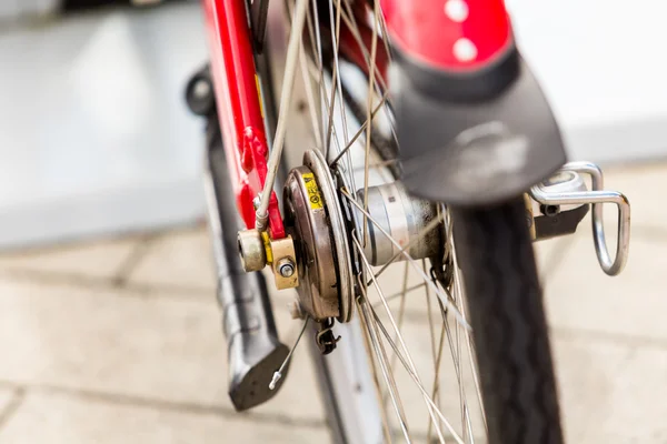 Red rental bikes — Stock Photo, Image