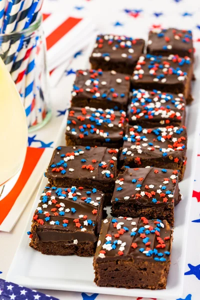 Desserts on the table for July 4th party. — Stock Photo, Image