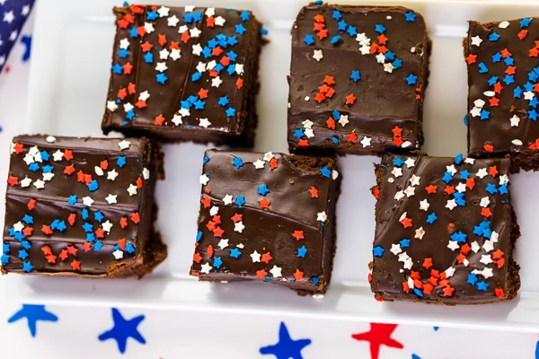 Desserts on the table for July 4th party. — Stock Photo, Image