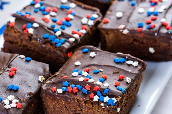 Postres en la mesa para la fiesta del 4 de julio . — Foto de Stock