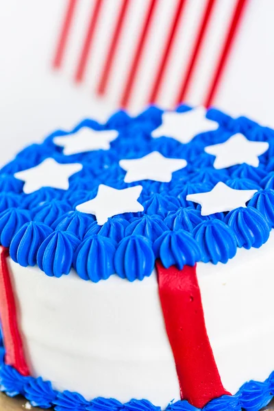 Desserter på bordet för 4 juli festa. — Stockfoto