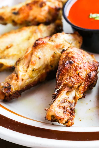 Wood fired oven chicken wings — Stock Photo, Image