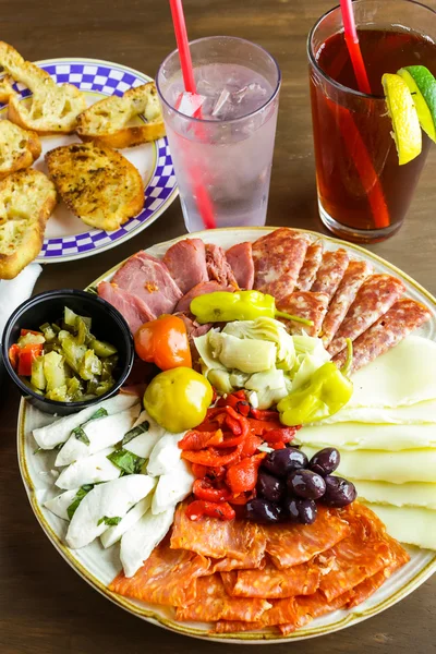 Appetizers plate with antipasto — Stock Photo, Image