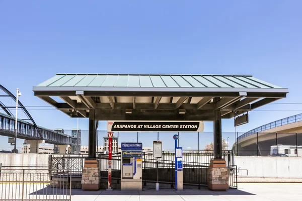 Vista de estación de tren ligero — Foto de Stock