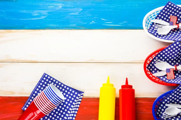 Table set for July fourth — Stock Photo, Image