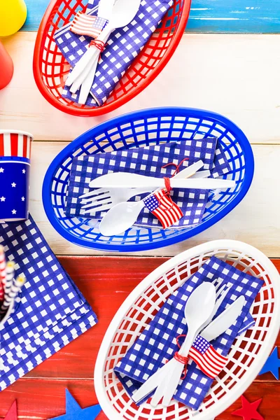 Decorations for July 4th barbecue. — Stock Photo, Image