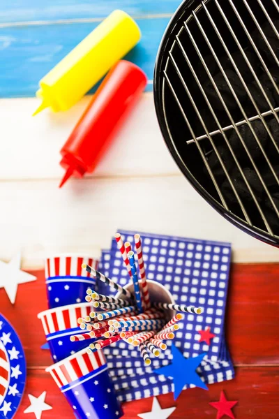 Decorations for July 4th barbecue. — Stock Photo, Image