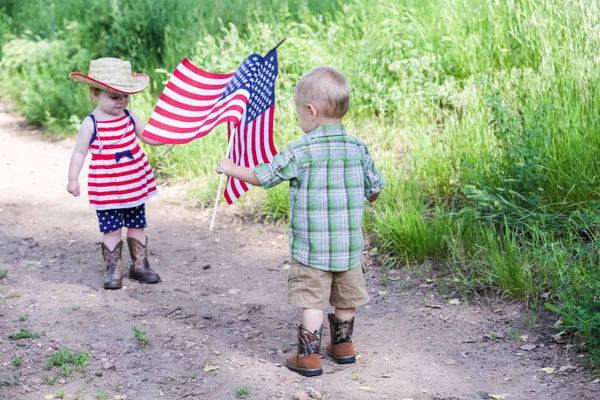 Cute little toddlers in park — Stock Photo, Image